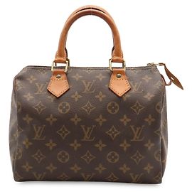 Sac à main Louis Vuitton Monogram Speedy 25 Marron