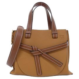 Bolsa de mão pequena com alça Loewe Gate Marrom