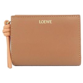Cartera compacta Loewe Knot Castaño