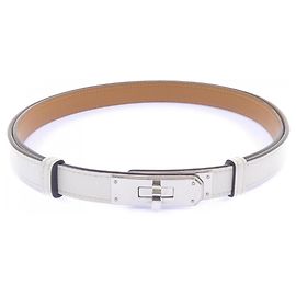 Hermès Hermes Kelly 18mm Gürtel Weiß