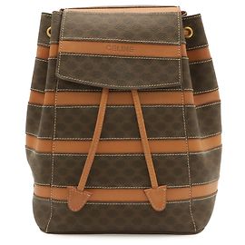 Céline Celine Rucksack Macadam Muster Beige Dunkelbraun