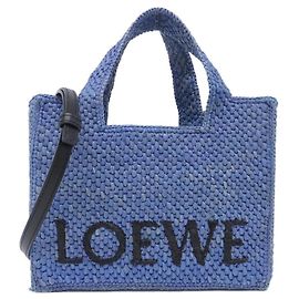 Loewe Font Tote Small Handtasche Hellblau