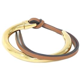 Loewe Leather Bangle Brown Brown