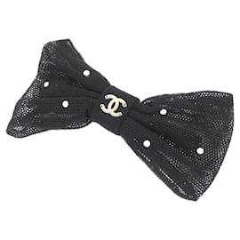 Barrette Chanel AAA265 in cotone blu navy Blu navy