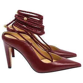 Bottega Veneta Spritz Pumps in Red Leather Dark red
