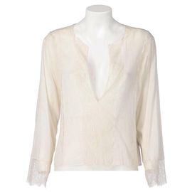 Camicetta in pizzo trasparente Gucci Bianco