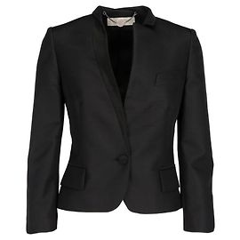 Stella Mc Cartney Stella McCartney Asymmetric-Collar Jacket Black