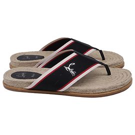 Sandali Hot Flip Christian Louboutin in Jute Multicolore Multicolore