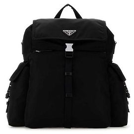 Prada Explore a mochila de Re-nylon e couro Preto