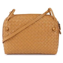 Bottega Veneta Bolsa de Ombro Intrecciato Marrom