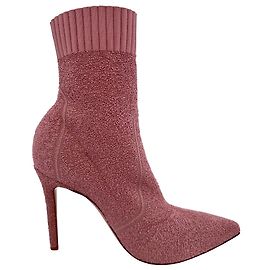 Botines Fiona de punto de bucle Gianvito Rossi Rosa Sintético Castaño Rosa