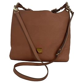 Bolsa Hobo Mulberry Freya em couro Rose Pink Marrom Rosa