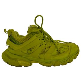 Baskets Track Balenciaga en polyuréthane jaune néon Jaune