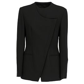 Giorgio Armani Double-Breasted Zip Jacket Black