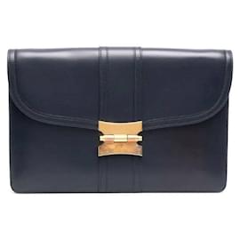 Sac Hermès Turn-Lock Rectangular Flap Bag Bleu