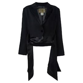 Yves Saint Laurent Blazer court Kenzo avec broderies florales Noir