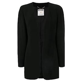 Moschino Open-Front Fitted Jacket Black