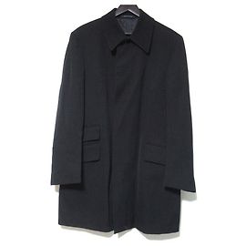 Gucci Single-Breasted Wool Coat Black