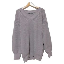 Autre Marque Liesse Strickpullover mit V-Ausschnitt Braun