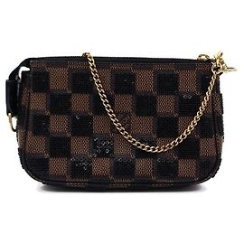 Louis Vuitton Damier Sequin Mini Accessoire Schwarz