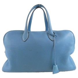 Hermès Bolsa Tote Hermes Victoria II Boston Azul