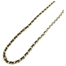 Collier Chanel ABH129 Noir Doré