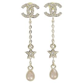 Orecchini a lobo Chanel ABG898 Oro e Rosa Rosa D'oro
