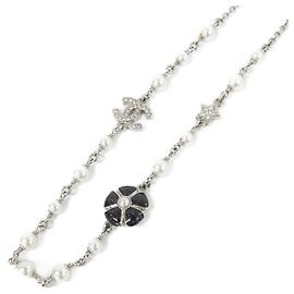Collana Chanel ABG887 Nero Argento Bianco