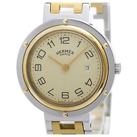 Reloj Hermès Clipper de acero inoxidable chapado en oro de cuarzo unisex Otro