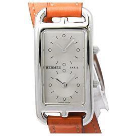 Hermès Reloj Hermes Cape Cod Deux Zones Steel Double Tour CC3.210 Otro