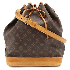 Bolso de Hombro Louis Vuitton Monogram Noe Castaño Monograma