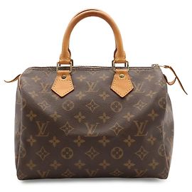 Sac à main Louis Vuitton Monogram Speedy 25 Marron Monogramme