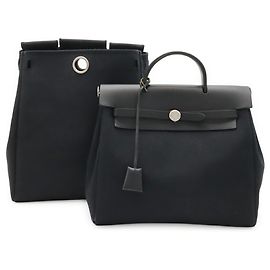 Sac à dos sac à main Hermès Herbag Ad PM Noir