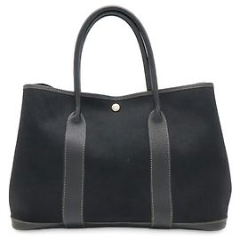 Hermès HERMES Garden PM Tote Bag in Black Black