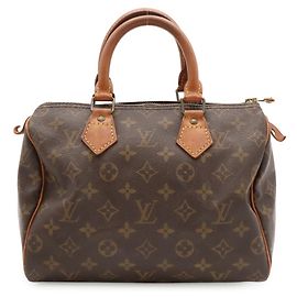 Sac à main Louis Vuitton Monogram Speedy 25 M41528 Marron Monogramme
