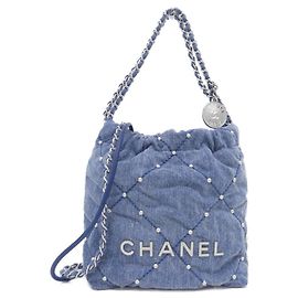 Borsa Chanel 22 Line MINI AS3980 Blu