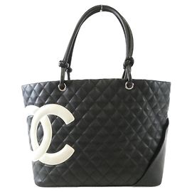 Sac à main Chanel Cambon Line 25169 Noir Blanc