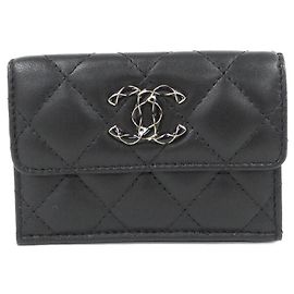 Chanel AP3650 Tri-Fold Wallet Black