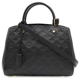 Louis Vuitton Monogram Empreinte Montaigne MM Handbag Black