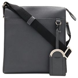 Bulgari Bolsa Messenger e de Ombro em Couro Cinza Bvlgari Marrom