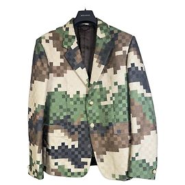 Blazer Tailored Damoflage Louis Vuitton Show SS2024 Taille 48 Brown Black Beige Green