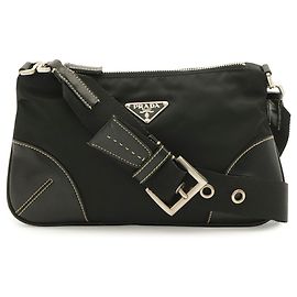 Prada Tessuto Light Shoulder Bag Black