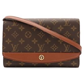 Bolso de Hombro Louis Vuitton Monogram Bordeaux 24 Castaño