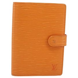 Capa de Agenda Louis Vuitton Epi PM Laranja