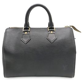 Louis Vuitton Epi Speedy 25 Handbag Black
