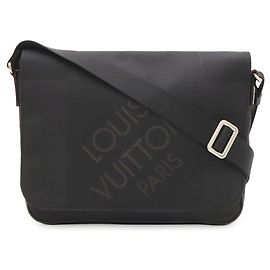 Borsa a tracolla Louis Vuitton Damier Geant Petit Messager Nero