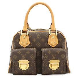 Sac à main Louis Vuitton Monogram Manhattan PM Marron