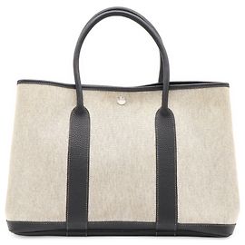 Hermès Bolsa Tote HERMES Garden PM Bolduc Ribbon Marrom Preto