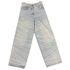 Jean large à monogramme bleu clair Chanel Bleu clair