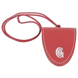 Goyard Red Leather Handbag Charm Red